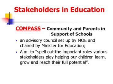 educational stakeholders powerpoint.